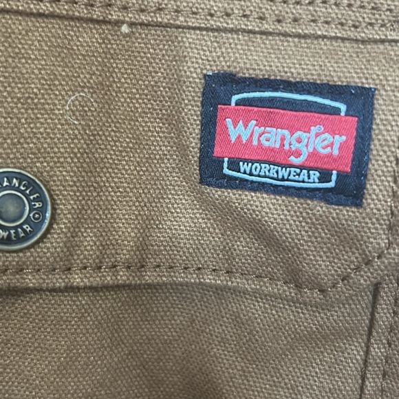 Wrangler Workwear Sherpa Lined Duck Jacket Size 3XL Brown with Hood - Picture 4 of 7